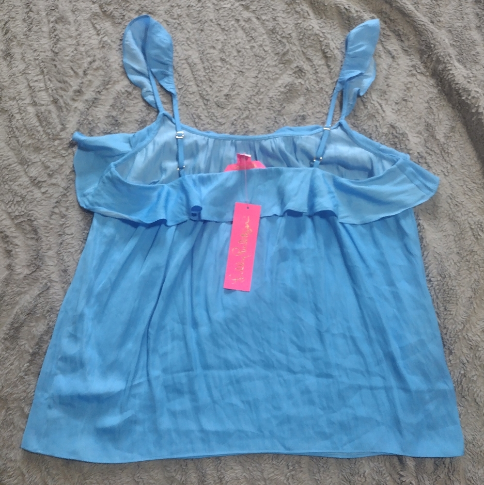 Lilly Pulitzer ,Cailee Top ,Style# 003971 ,Blue Thistle Color, Size Small